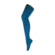 Sock Snob Sock Snob - Ladies Thick Coloured 80 Denier Opaque Patterned Winter Fashion Tights - 阿蓋爾青色 - 查看 1