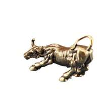 Decoración de buey de latón: Escultura de buey linda para decoración del hogar - No se necesita energía - Adecuado para la sala de estar y la oficina - Regalo ideal para amantes de los animales y entusiastas de la decoración del hogar - Animal - Ver 5