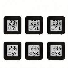 Termómetro y higrómetro digital mini, pantalla electrónica, alimentado por batería de botón, material de plástico, apto para interiores y exteriores, sin necesidad de enchufar, batería no recargable - Multicolor - Ver 13