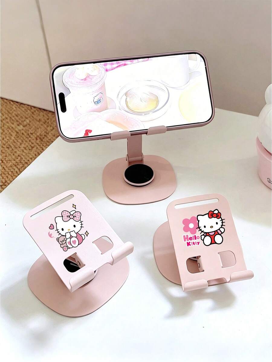 SANRIO Giá đỡ điện thoại để bàn hình Hello Kitty màu hồng hoạt hình dễ thương, có thể xoay 360° và gập lại được, quà tặng Ngày của Mẹ hoặc Sinh nhật. - Nhiều màu - Xem 1