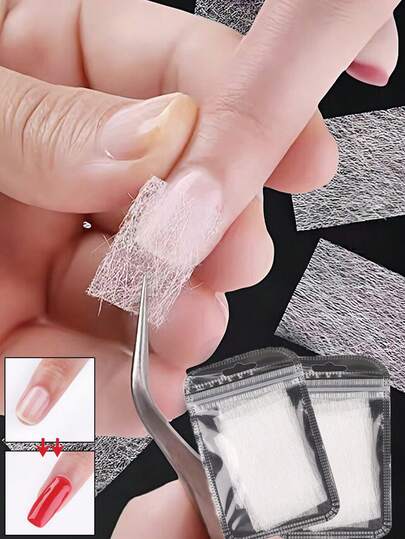 20pcs/5pcs Nail Extension Fiber Strips Set - Suitable For Gel Manicure Art, Fit For Daily Manicure And Styling Creativity. Designed For French Manicure And Acrylic Nails, Easy To Use And Apply. Must-Have For DIY Manicure Enthusiasts. Nail Art Tools, Nail Supplies, DIY Nail Accessories.