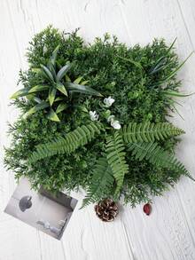 1件人造黄杨草篱笆墙，杜鹃花叶，人造花，人造植物，香叶木，黄杨木，PE材质，花园装饰，适用于学校宿舍、办公室、户外派对、节日、生日、家门口、酒店、餐厅、客厅、卧室、婚礼、厨房、花园，四季皆宜。 - 綠色-E - 查看 13