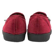Dunlop - Mens Comfy Memory Foam Slippers With Hard Traction Rubber Sole - 酒紅色 - 查看 3