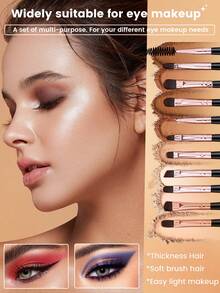 Bộ cọ trang điểm 16 món: Bao gồm 13 cọ trang điểm, 1 bông mút trang điểm hình giọt nước, 1 bông mút trang điểm hình bầu dục và 1 bông mút trang điểm hình tam giác. Bộ sản phẩm cổ điển. Được làm từ lông tổng hợp mềm mại, thân thiện với da. Không thử nghiệm trên động vật. Hoàn toàn phù hợp cho phụ nữ và các bạn gái, là lựa chọn lý tưởng cho mùa thu và mùa đông, cũng phù hợp với xu hướng thời trang Y2K. Một dụng cụ trang điểm tuyệt vời cho quà tặng sinh nhật và các bữa tiệc Halloween. - màu đen - Xem 6
