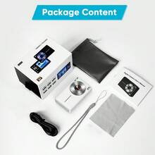 Nicamery 4K Digital Camera 64MP High Definition Vlog Camera, Dual Front And Rear Lenses, Auto Focus Anti-Shake, 16x Digital Zoom, LED Flash Fill Light, Portable Student Entry-Level Summer Vacation Travel Life Recording Essential, 2 Batteries, Holiday Gift Set [Memory Card Not Included, Need To Purchase Separately] - White - View 7