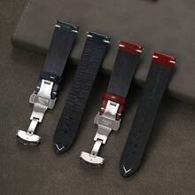 Oil Wax Leather Watch Strap For Men And Women 18mm 20mm 22mm With Quick Release Spring Bar Butterfly Buckle And Gift Box Replacement Calfskin Watch Band - Mouldless - View 6