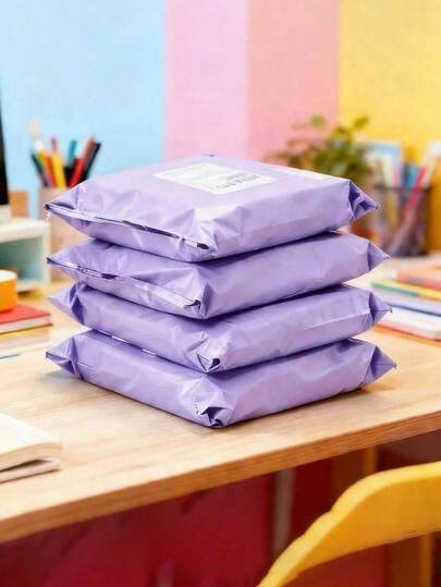 10 piezas de bolsas de mensajería impermeables y gruesas de color lavanda, nuevos materiales de bolsas de embalaje logístico, adecuadas para artículos pequeños, joyas, ropa, regalos, ideales para tiendas en línea