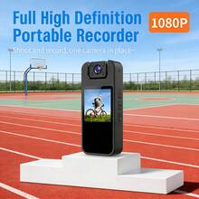 1pc 1000mAh High Capacity Rechargeable Battery Pack, Sports Camera With 1080P FHD 180° Rotatable Lens, Compact Design For Cycling, Running, Travel, Outdoor Adventure And Daily Recording - 黑色 - 查看 1