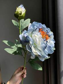 1pc High Quality Vintage Peony Artificial Flower, Home Decor Ornament, Wedding Aisle Flower Party Packs,Room,Home,Wall,Bathroom,Bedroom,Room Decoration Stuff,Desk Accessories,Wedding Items,Wedding,Living Room,Office,Kitchen,Party Favors,Bridesmaid Gi - Multicolor - View 15