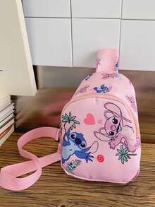 Disney 1件卡通時尚腰包，青少年零錢包，可愛胸包，迷你零錢袋，運動斜挎包，男孩女孩收納包，旅行包 - 彩色 - 查看 14