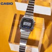 Đồng hồ Casio LA670WA-1D nữ kiểu dáng retro, dây đeo thép không gỉ, mặt vuông, chống nước, chức năng báo thức và bấm giờ, kiểu dáng thanh lịch, thích hợp đeo hàng ngày hoặc làm quà tặng. - Một cỡ - Xem 4