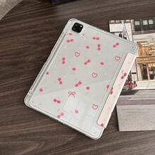 1 chiếc ốp lưng máy tính bảng trong suốt hình trái tim anh đào, có chân đế gập ba, tự động tắt/mở màn hình, tương thích với iPad Pro 11, Air 11/13 M3, 11 A16, thế hệ thứ 10/9/8/7, Air 4/5, 10.9/10.2/9.7 inch & Galaxy Tab S10/S9/S8 Series, Tab A9+/A8, S10 FE/S9 FE, 11/12.4 inch - Nhiều màu - Xem 5