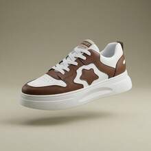 Tenis de mujer casuales y zapatillas con plataforma gruesa suela de goma EVA, zapatos para mujer con diseño de estrellas de moda casual, tenis deportivos para mujer cómodos transpirable y ligero con cordones, calzado versátil antideslizante estilo elegante de diseño exclusivo para caminar diario. - Granate - Ver 9
