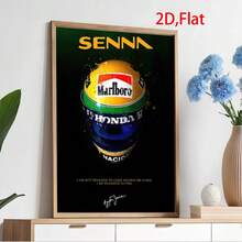 1pc Modern Racing Driver Helmet Canvas Poster, Famous World Champion Painting, Printed Graffiti Wall Art, Home Decoration Picture - Multicolor - View 8