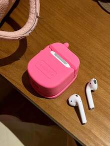 Soft Silicone Cute Bluetooth Earphone Protective Case, Compatible With Apple 1/2/Pro/3/Pro (2nd Generation), Rose Red - Hot Pink - View 5