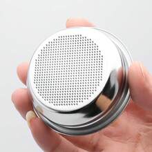 1PC Stainless Steel Powder Bowl Espresso Semi-Automatic Coffee Machine 51/53/58mm Single/Double Shot Powder Cup 4-Person Cup Brewing Head Filter Bottomless Handle Filter Mesh - Silver - View 6