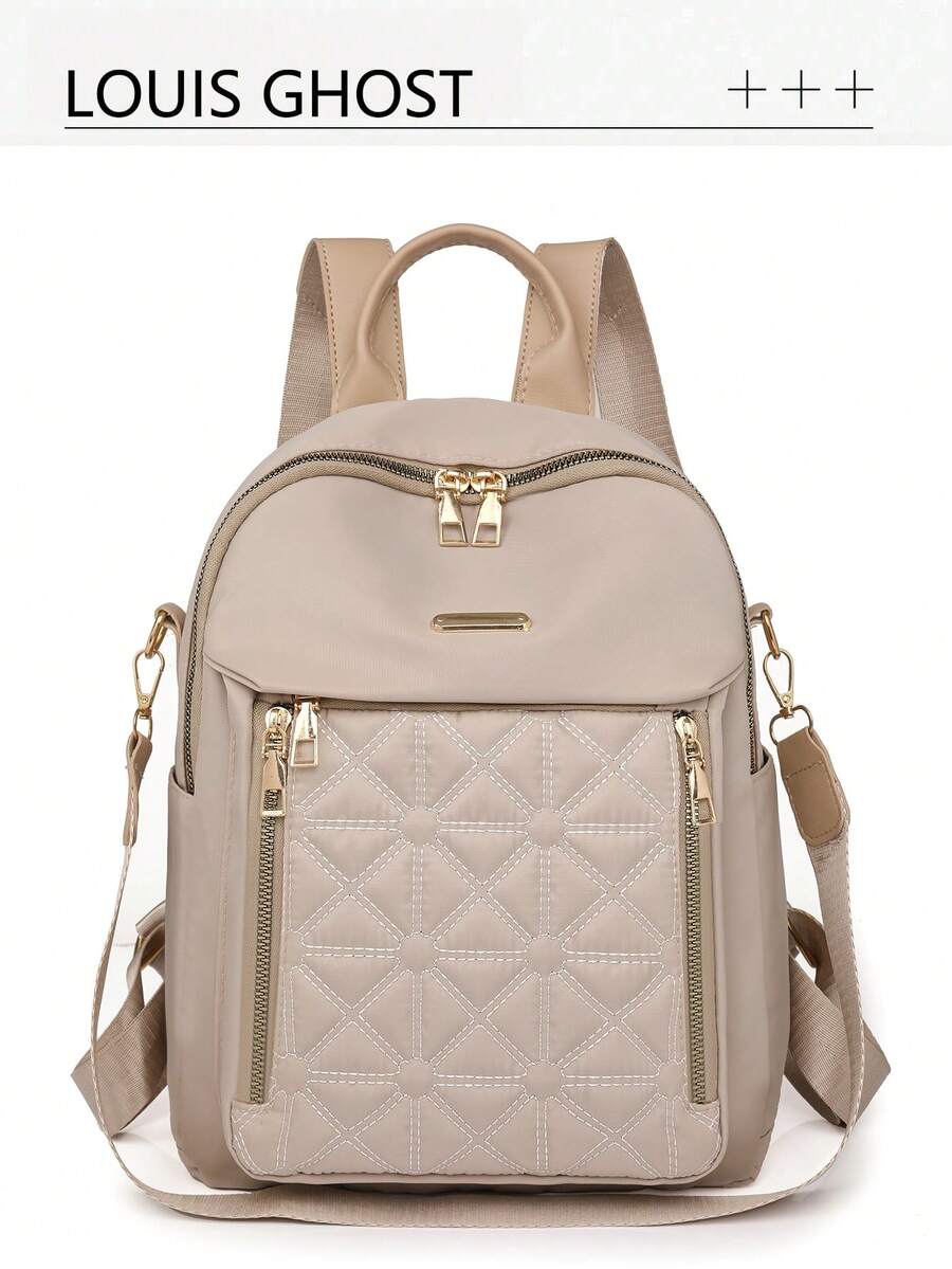 Luxury Quality *Multi-Functional Design! Women's Rhombus Waterproof Oxford Backpack, Suitable For Commuting/Travel/Daily Use! Detachable APS Adapts To Different Scenarios; Separate Compartments For Phone, Umbrella, Laptop And Cosmetics. Whether For Commuting, Campus Life, Weekend Trips Or Short Travels, It Can Be Your Reliable And Practical Companion, Covering All Your Travel Needs Throughout The Year.
