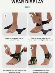 1 Pair Comfortable Sports Ankle Support, Breathable Compression High Elasticity Ankle Brace, Suitable For Basketball, Football, Fitness - Multicolor - View 5