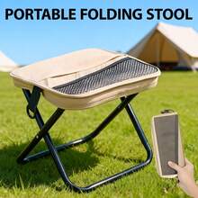 2 In 1 Foldable Backpack Stool Portable Mini Outdoor Camping Folding Seat Chair With Shoulder Straps - A - Xem 8