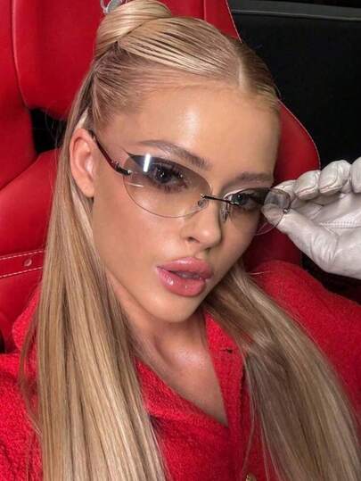 1pc Oval Small Frame Fashionable Glasses, Retro Casual Versatile Personalized Women's Glasses, Suitable For Daily Wear, Back To School Wear, Vacation Travel, University Style, Summer Beach Accessories, Women's Accessories