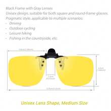 2pcs Unisex Fashion Clip-On Bicycle Glasses, Flip-Up Design Suitable For Regular Glasses, Great For Outdoor Activities - 彩色 - 查看 7
