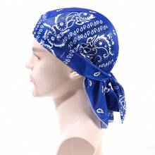 1pc Elastic Chameleon Pirate Hat (Pattern Random), Cycling Sports Headband Bandana For Men & Women,Beach,Travel - Solid Color - View 7