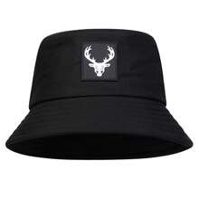 男士鹿头渔夫帽，带缝制标签，时尚休闲，适合春秋季外出、旅行、海滩、派对等场合。 - 多色 - 查看 7