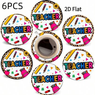2D bedruckte runde Holzuntersetzer, geeignet für Hof, Küche, Wohnzimmer, Zuhause Zusammenkünfte, Tischdekoration, Geschenke für Freunde und Familie, ideal für Valentinstag, Geburtstag, Party Heimdekoration Accessoires, beste Geschenke für Freunde