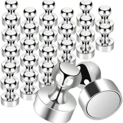 26pcs Super Strong Magnets, 12 X 16mm Neodymium Magnets, Suitable For Magnetic Boards, Mini Magnets, Small, Neodymium Magnets, Strong Magnets, Applicable For Refrigerator, Whiteboard, Postcards, Office, Photos