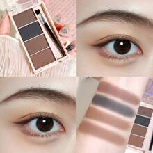 Beginner-Friendly Multi-Function Eyebrow Powder Palette, Natural 3D Eyebrow, Nose & Eye Shadow, Daily Use, Christmas 3-Color Options - Multicolor - View 11