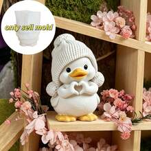 1PC Love Duck Silicone Mold, Easy Demolding & High Flexibility & 3D Clear Detail Epoxy Resin Mold For DIY Handmade Crafts, Home Decor, Gift Making, Suitable For Craft Lovers, DIY Makers & Home Decoration Enthusiasts - 1pc Heart-shaped Duck Silicone Mold - View 4