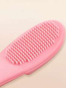 1/3 Piezas Cepillo de limpieza facial de silicona, cepillo de limpieza suave para dedos para la nariz y los poros, herramienta exfoliante para eliminar puntos negros, removedor portátil de residuos de maquillaje para base, lápiz labial y polvo suelto, esenciales para viajes y dormitorios para estudiantes - Rosa - Ver 5