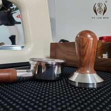 1pc Italian Coffee Tamper, Coffee Tamper, Comfortable Wooden Handle, Smooth Stainless Steel Base, Diameter: 51/53/58mm - Multicolor - View 9