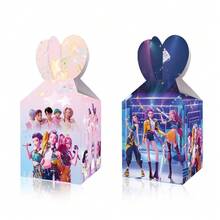 DOBBLE 12pcs/Set Girls' Birthday Party Supplies Kit, Including Gift Box, Candy Box - Multicolor - View 5