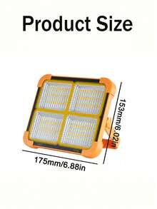 户外露营超亮LED灯，太阳能充电，强磁吸附，便携式工作手电筒，应急维修灯，帐篷露营照明，多功能家用备用灯，持久耐用，防水防尘 - 黑色 - 查看 11