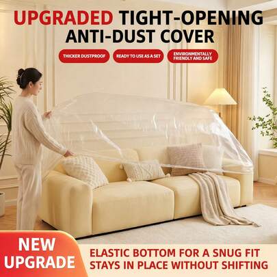 3pcs Waterproof Plastic Furniture Dust Cover - Protects Cars, Beds And Sofas - Durable Dust-Proof - Furniture Covers, Back To School, School Supplies, Office Supplies, Kitchen Decor, Home Goods