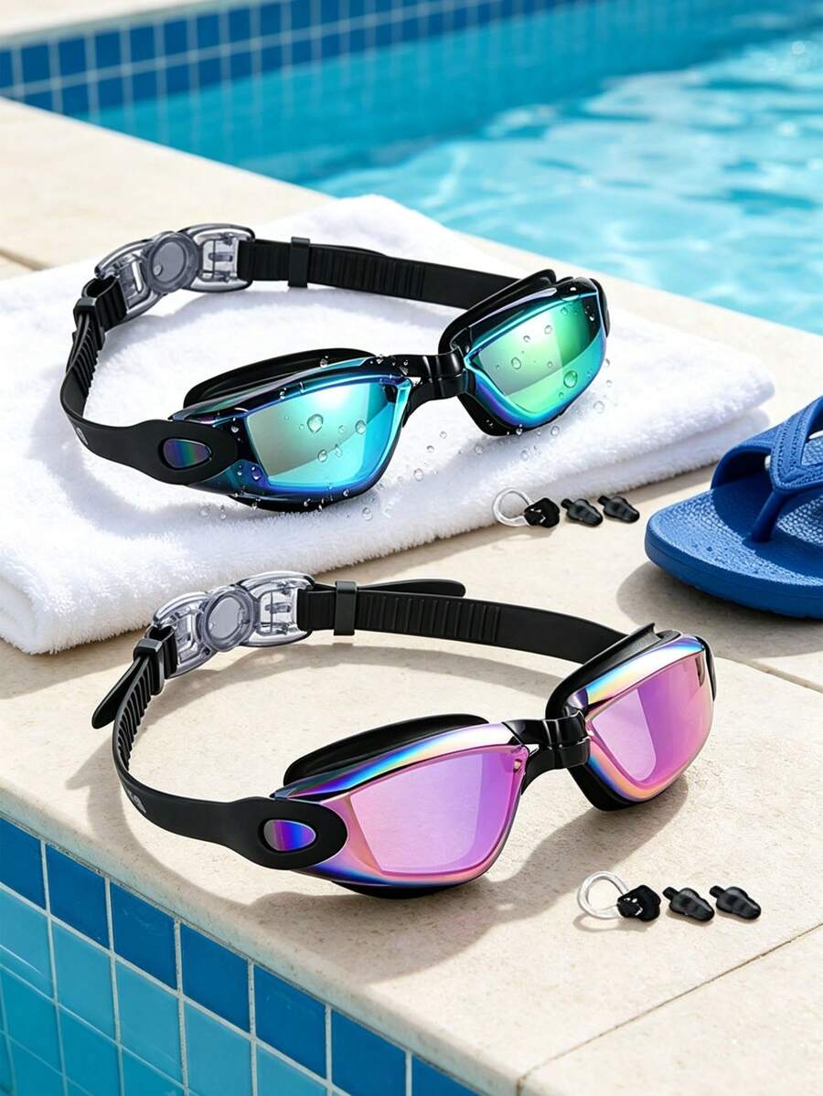 1 chiếc kính bơi chống nước, chống rò rỉ dành cho người lớn, unisex - A - Xem 1