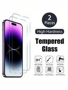 两片装钢化玻璃屏幕保护膜，兼容 17/17 Pro/17 Pro Max/17 Air/16/16 Plus/16 Pro/16 Pro Max/15/14/13/12/11 Pro Max/X/XS/XR/Mini/7/8/14 Plus。也兼容 14/15 Pro Max。钢化玻璃材质，9H+ 高硬度。 - 無色 - 查看 32