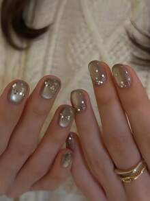12-Grid Nail Art Sequins Set, Dot & Star Mixed Glitter Nail Decorations, DIY Nail Accessories Nail Charms - Multicolor - View 4