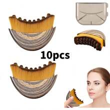 1/5/10pcs New Lymphatic Contour Face Brush, Lymphatic Drainage Massager For Face,Ergonomically Designed To Fit The Skin Precisely And Relieve Fatigue. - 無色 - 查看 10
