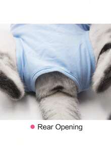 Post-Surgery Pet Suit, Breathable Anti-Lick Spay/Neuter Wear, Suitable For Cats & Dogs - Baby Blue - View 5