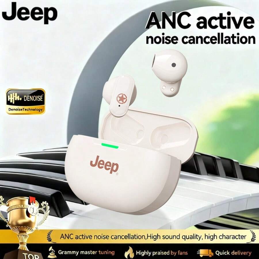 Jeep JP EW011 TWS 真无线耳机，运动耳机，HiFi 立体声耳机，带麦克风的降噪耳机，高清语音