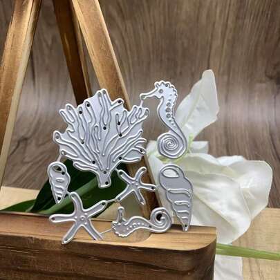 Seashell And Starfish Metal Die Cuts, Ocean Shell Cutting Dies, DIY Scrapbooking Decorative Embossing Paper Scrapbooking Card Making