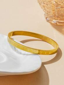 5件套简约优雅奢华闪亮星形手镯，女士高端不锈钢手镯，圣诞节、闺蜜节、生日派对、感恩节、复活节、平安夜、万圣节、情人节、开斋节、宰牲节的最佳礼物 - 金色 - 查看 5