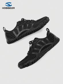 HOBIBEAR Shoeless Wide Toe Box Zero Drop Minimalist Barefoot Style Unisex Shoes (If You Have Narrow Feet, Please Order One Size Smaller) - Black - View 7