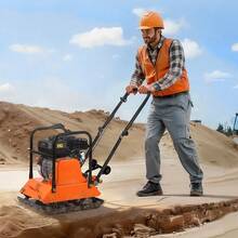 Plate Compactor, 6.5 HP 196CC Gas Engine, 5700 VPM Vibrating Ground Rammer, 4047 Lbs Compaction Force, 21 X 16 In Plate, Walk Behind Compactor For Paver Landscaping, Asphalt, Foundation, Soil - 336sq.in - View 9