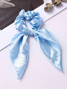 1/10 Piezas Scrunchies de satén de colores para el cabello de niñas, lazos de pelo con moños, lazos de seda anudados, cinta de pelo de satén, elástico para cola de caballo, accesorio de cabello para uso diario - Multicolor - Ver 19