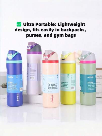  Bình nước Owala Fruit Infuser 24oz bằng thép không gỉ cách nhiệt, thiết kế chống rò rỉ với nắp bật, nhiều màu sắc để lựa chọn | Món quà lý tưởng cho tập thể dục, chạy bộ, đi học, Halloween, Lễ Tạ ơn, Giáng sinh và là một chiếc bình nước thời trang dành cho phụ nữ.