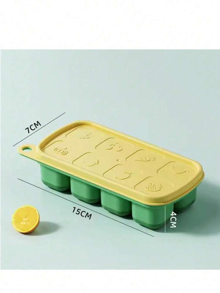 1pc Tray Set, Flexible Silicone Mold With Removable Lid, Reusable Trays For Whiskey, Food, Stackable Fridge Tray With Detachable Cover, Easy Release Plastic And Silicone Molds For Cocktails, Coffee, Silicone Tray With Lid, Home Ice Storage Box. DIY Fridge Mold, Stackable, Easy Release - Multicolor - View 14