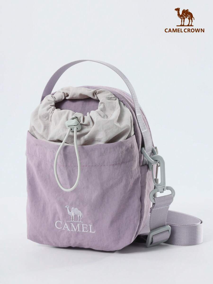 CAMEL CROWN 户外斜挎包,时尚轻便单肩包,徒步旅行手机袋,便携式水壶袋 - 暮雲紫 - 查看 1